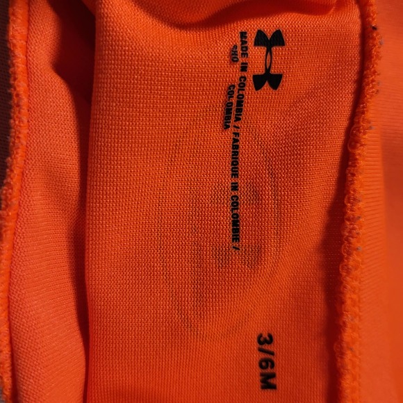 Under Armor 3-6 Months Onesie Bodysuit Beast Mode Short Sleeve Orange - Picture 5 of 10